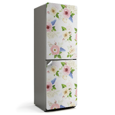 Nálepky na chladničku Květinový vzor v pastelech