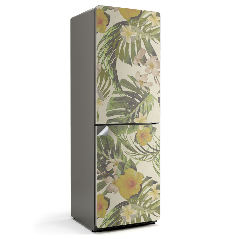 Nálepky na chladničku Vzor tropických rostlin