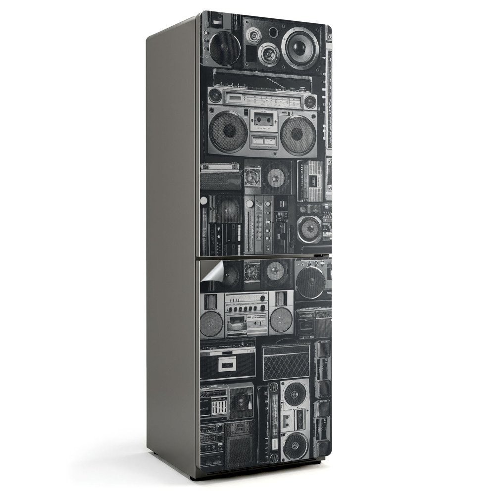 Nálepky na chladničku Retro audio zařízení