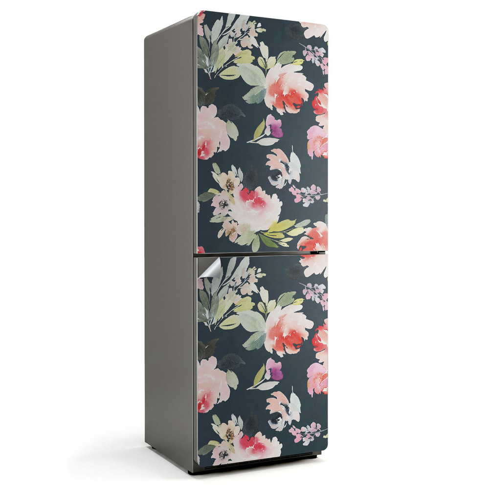 Fototapeta na chladničku Akvarel styl květinový vzor