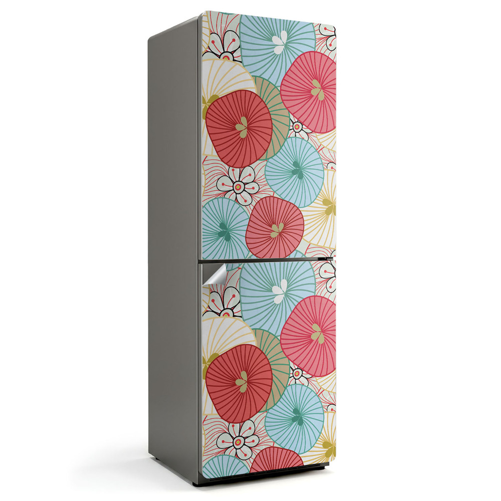 Fototapeta na chladničku Květinový vzor v barvách