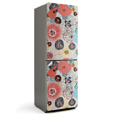 Nálepky na chladničku Abstraktní květinové vzory