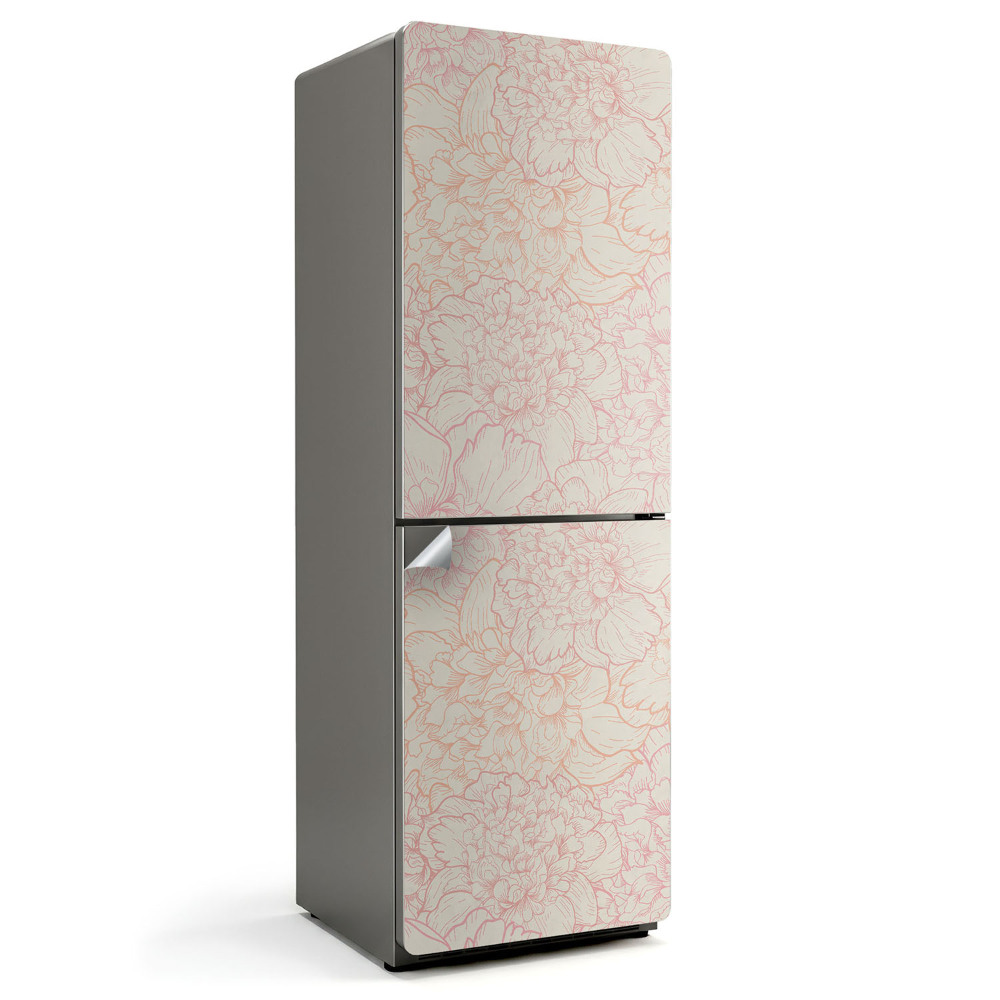 Nálepky na chladničku Květinový vzor v řadě