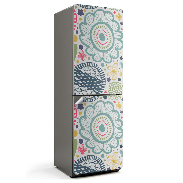 Nálepky na chladničku Květinové a geometrické vzory