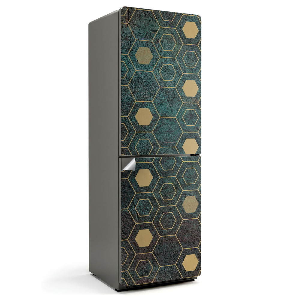 Nálepky na chladničku Šestihranný vzor s rámečky