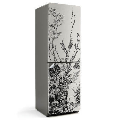 Nálepky na chladničku Květinový vzor s větvemi