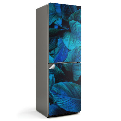 Fototapeta na chladničku Listy v odstínech modré