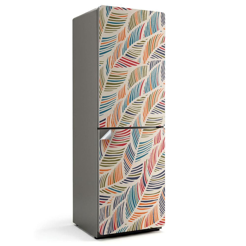 Fototapeta na chladničku Vzor listů ve vlnách