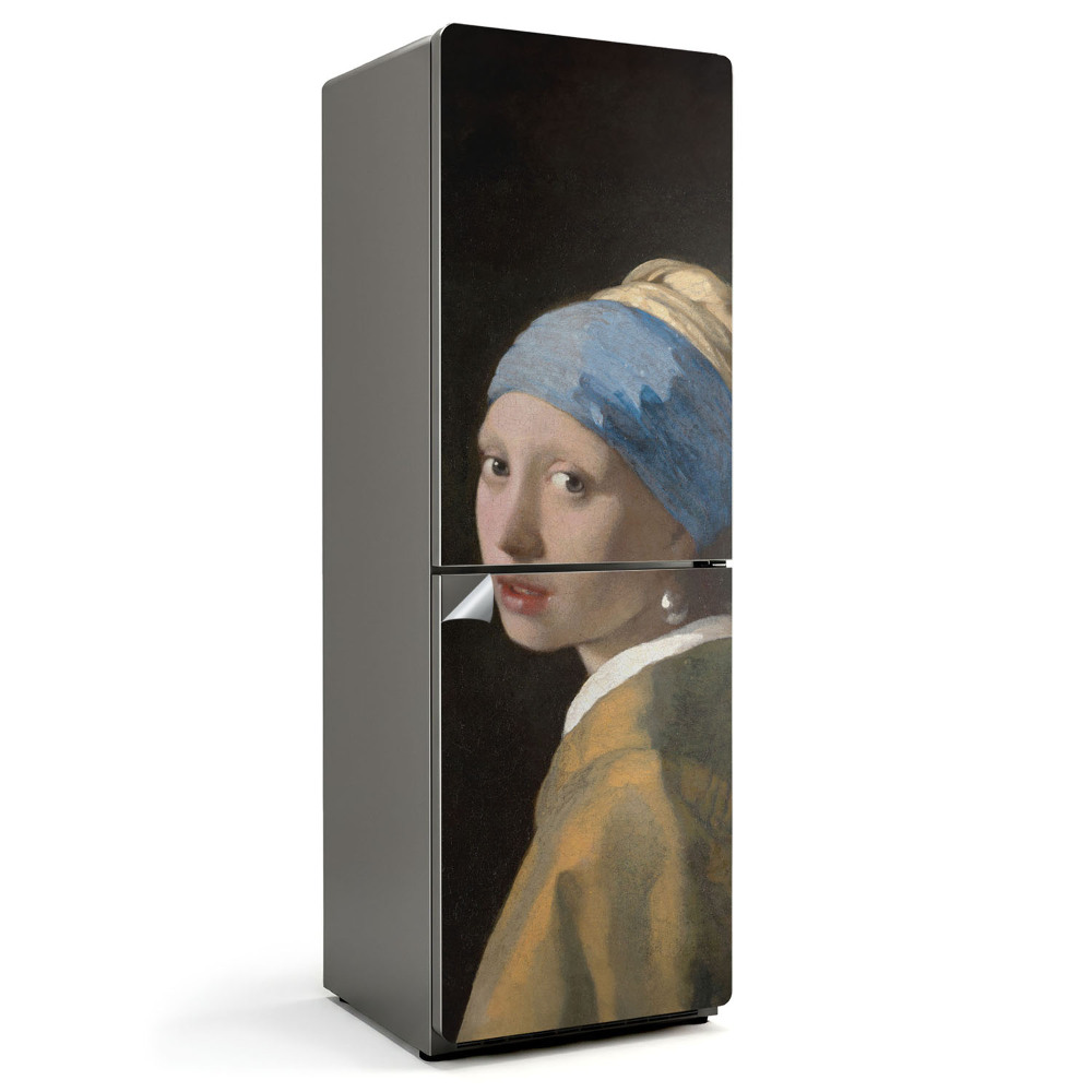 Nálepky na chladničku Portrét dívky s perlou