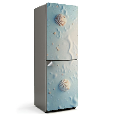 Nálepky na chladničku Mušle na písku pozadí