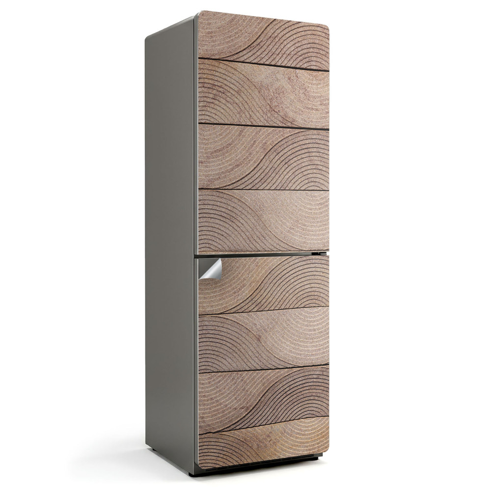 Nálepky na chladničku Vlnitý vzor dřeva