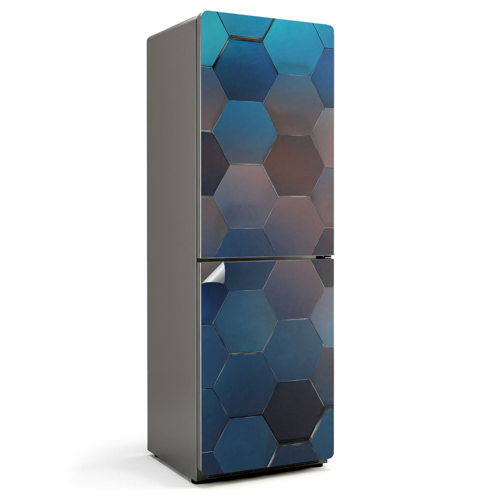 Fototapeta na chladničku 3D šestiúhelníková mozaika