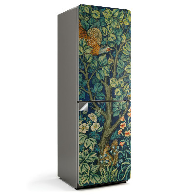 Fototapeta na chladničku Lesní krajina s faunou