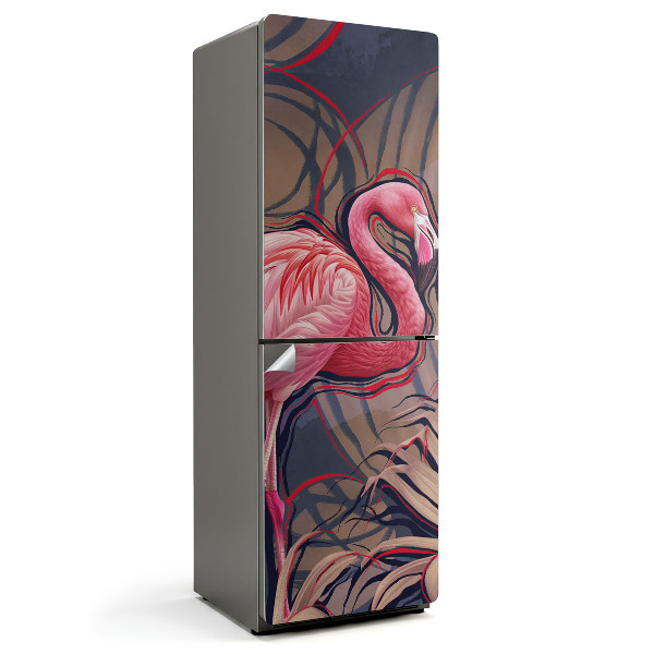 Nálepky na chladničku Flamingo v tropickém stylu