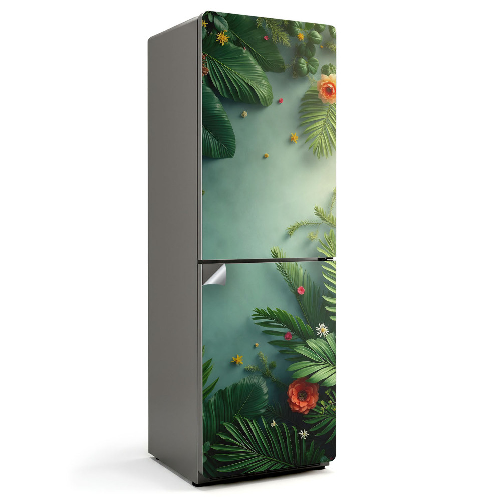 Nálepky na chladničku Tropické listy a květy