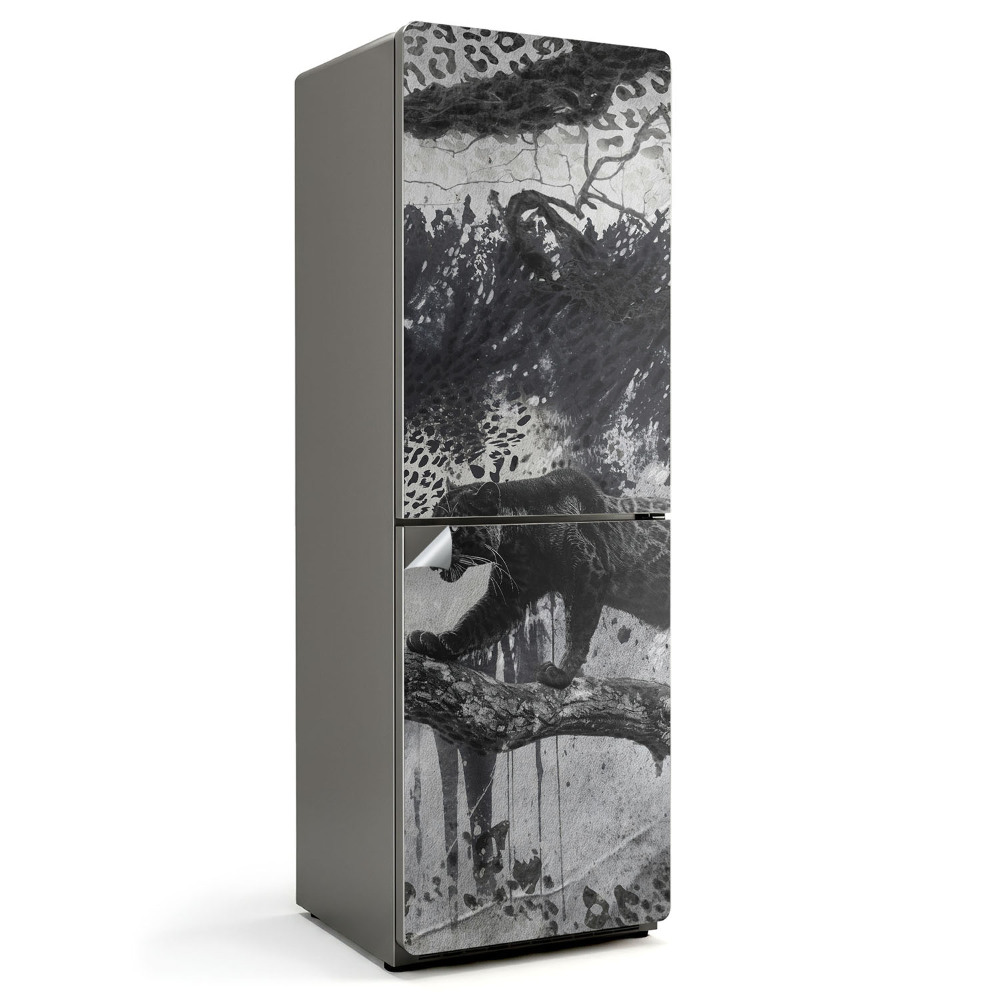 Nálepky na chladničku Panther na větvi