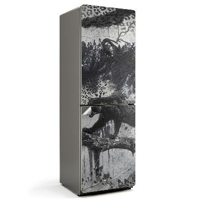 Nálepky na chladničku Panther na větvi