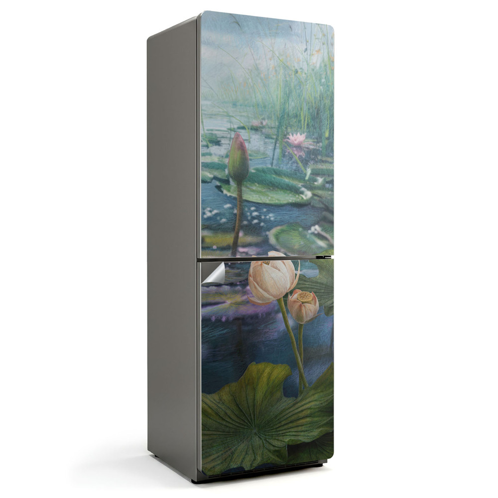 Fototapeta na chladničku Lilie na hladině jezera