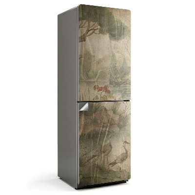 Nálepky na chladničku Klidná krajina s ptáky