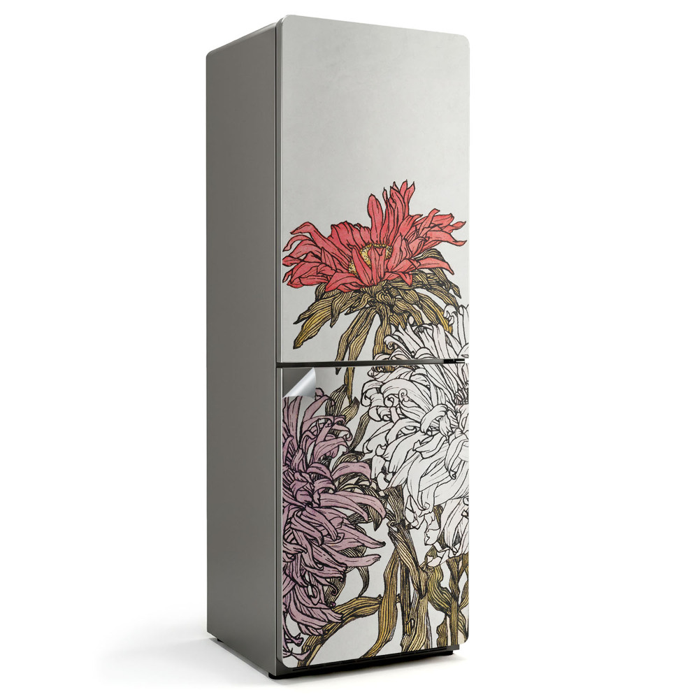 Fototapeta na chladničku Květinový vzor s detaily