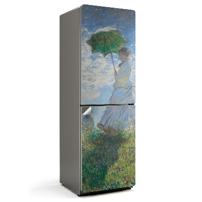 Nálepky na chladničku Žena s deštníkem