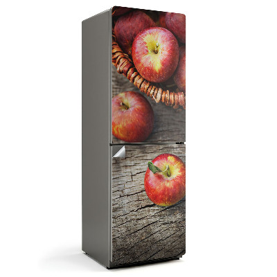 Fototapeta na chladničku Jablka v proutěném košíku