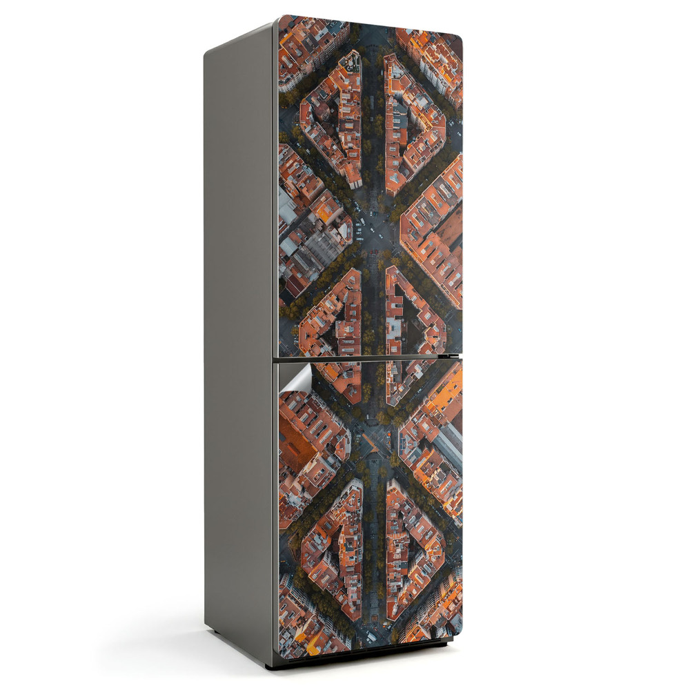 Fototapeta na chladničku Architektonický vzor z ptačí perspektivy