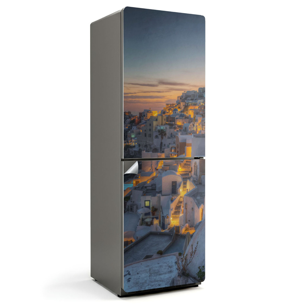 Fototapeta na chladničku Malebný výhled na Santorini