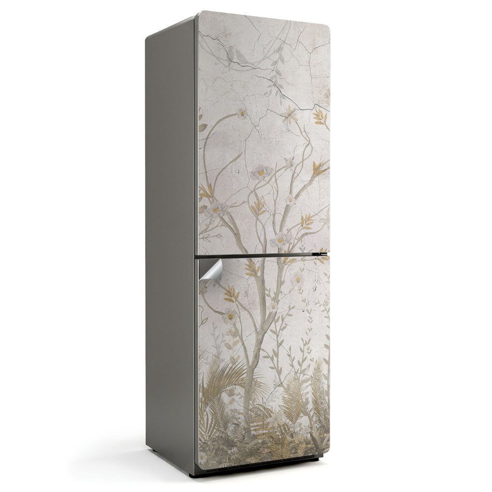 Fototapeta na chladničku Rostlinný vzor s větvemi