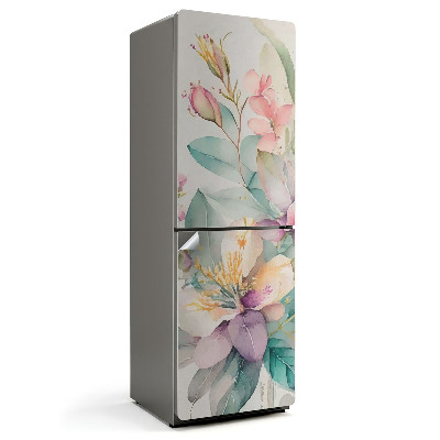 Nálepky na chladničku Květiny malované vodovými barvami