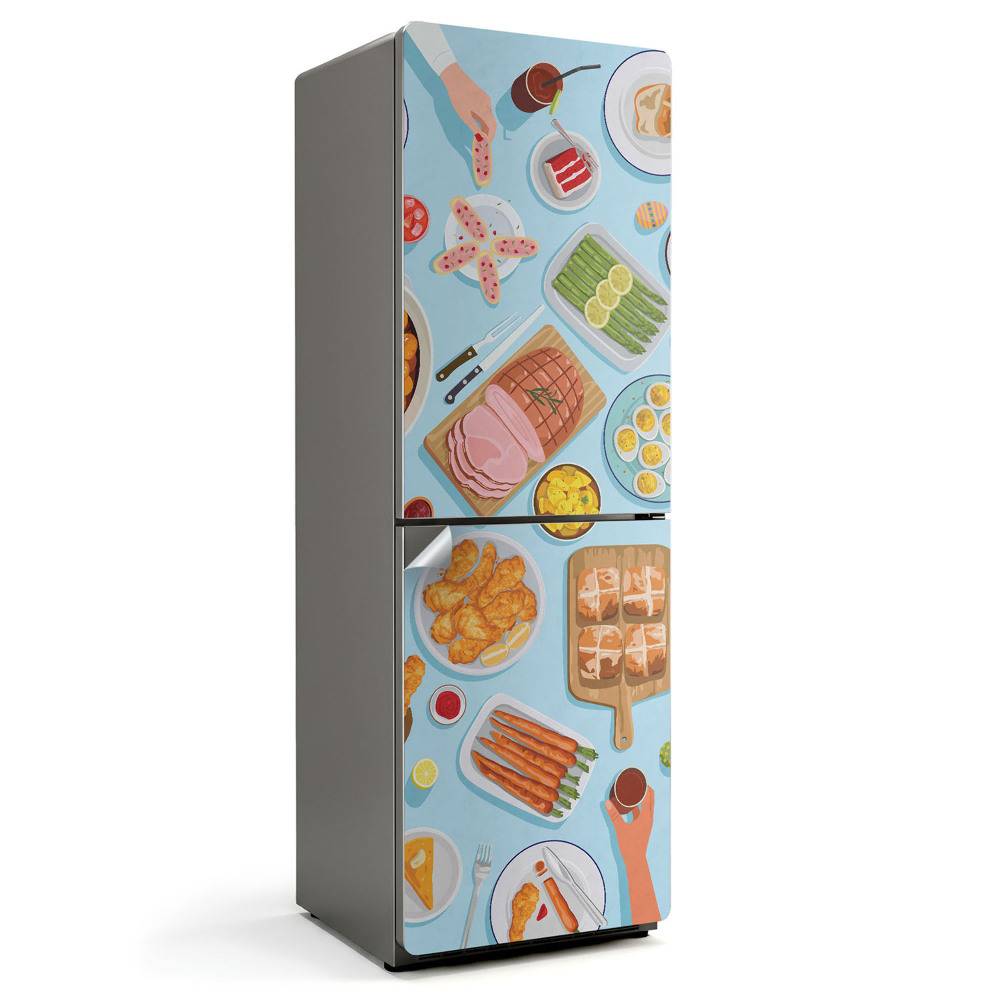 Fototapeta na chladničku Ilustrace hostiny na stole