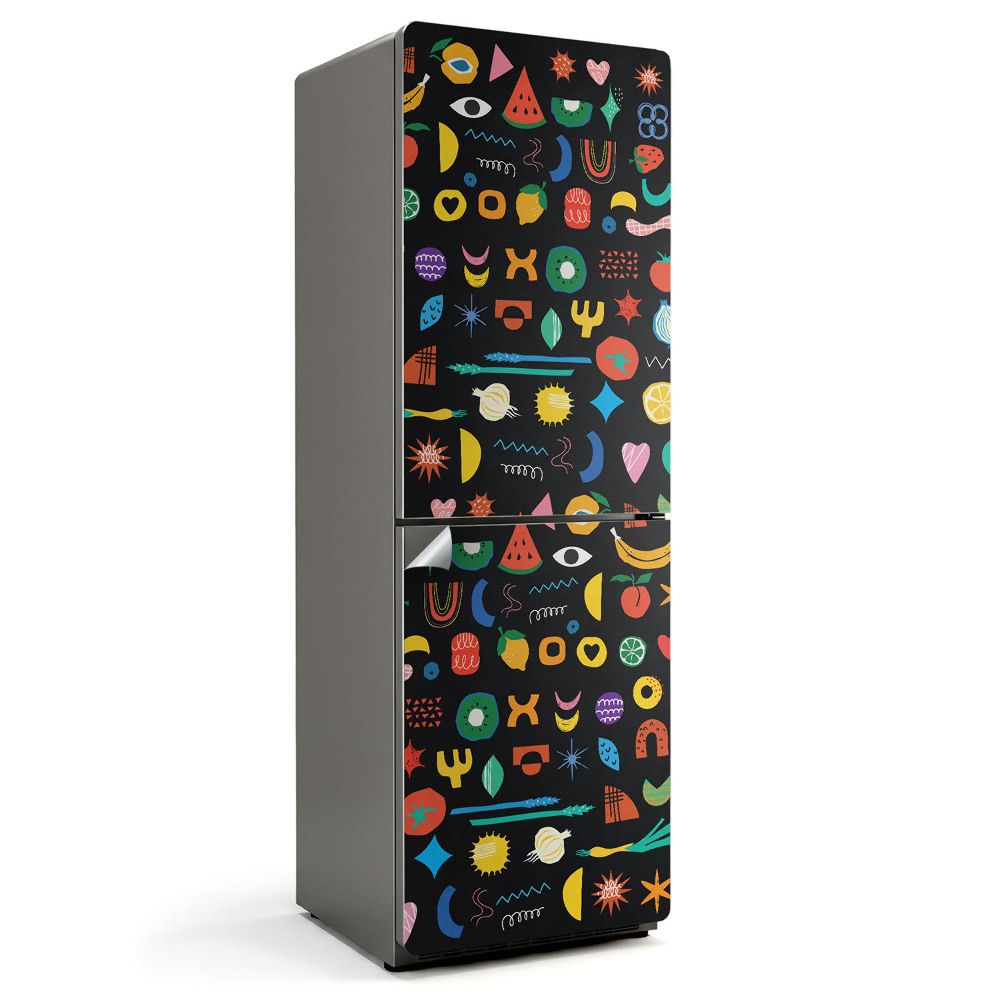 Nálepky na chladničku Barevné abstraktní tvary