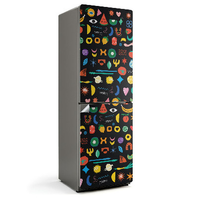 Nálepky na chladničku Barevné abstraktní tvary