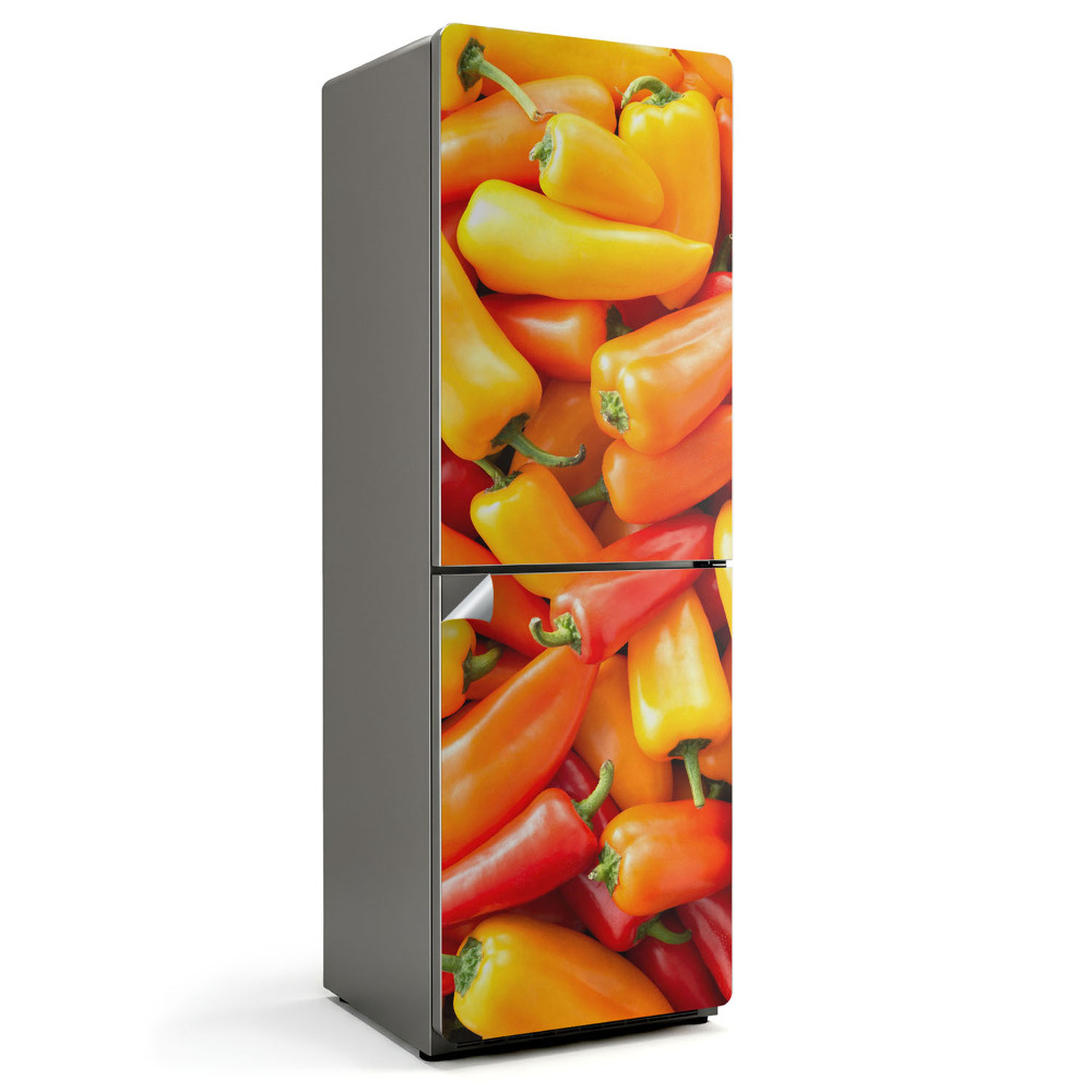 Nálepky na chladničku Složení barevných paprik