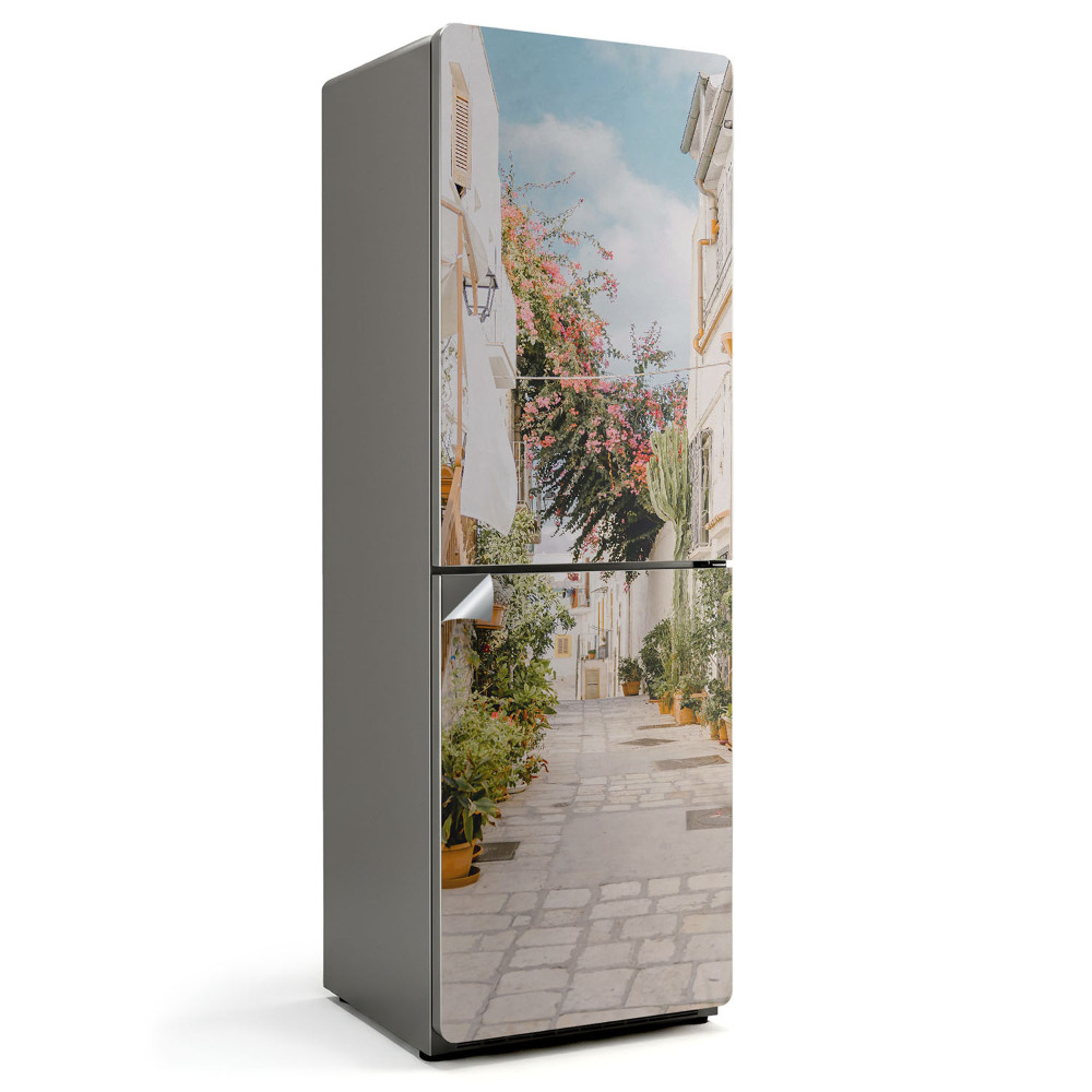 Nálepky na chladničku Okouzlující ulice s rostlinami