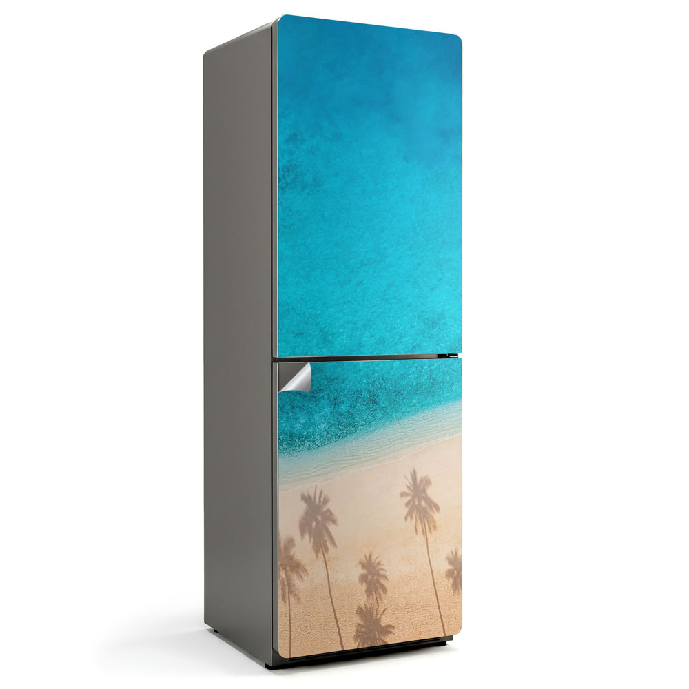 Fototapeta na chladničku Pláž se stíny palmy