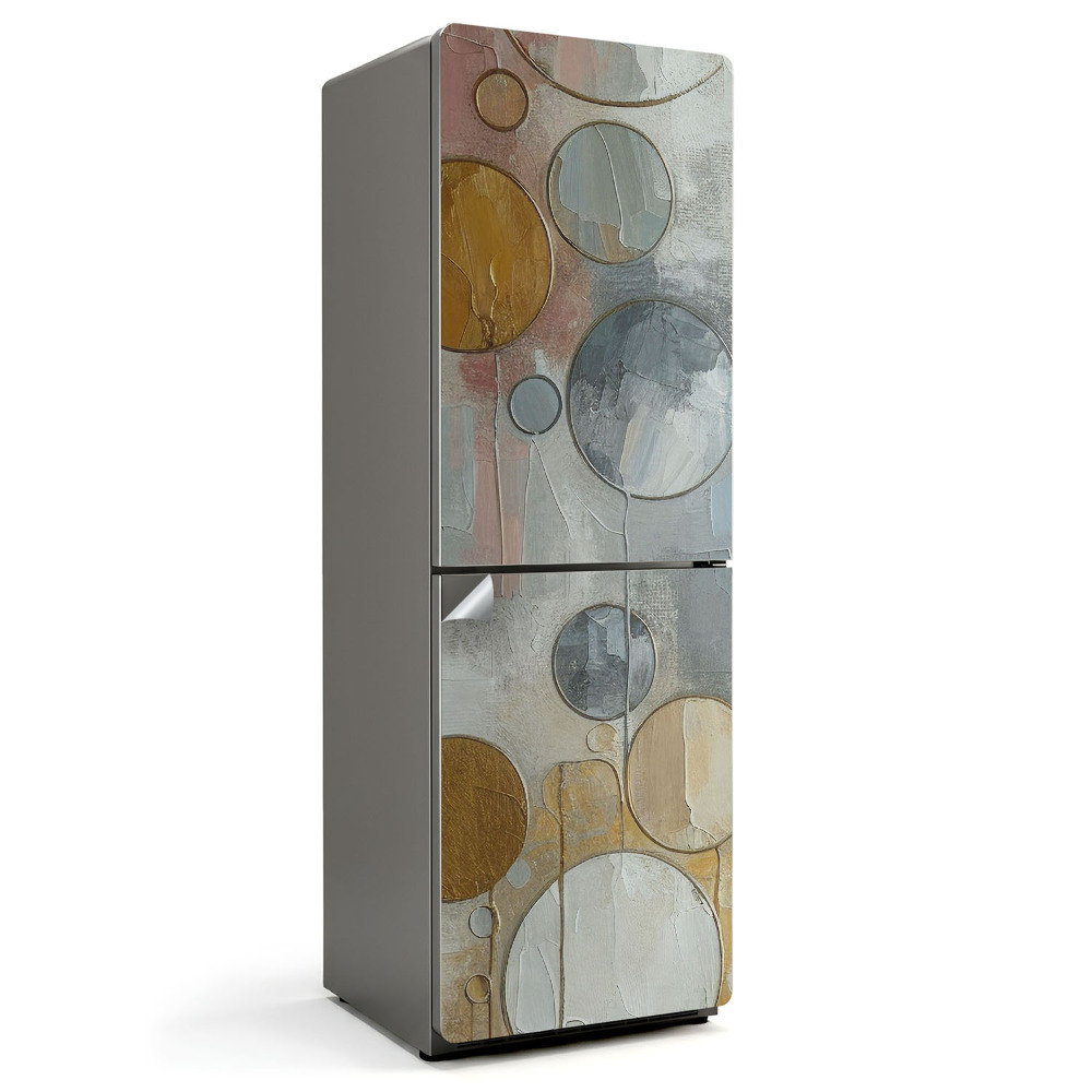 Fototapeta na chladničku Abstraktní malba kruhy