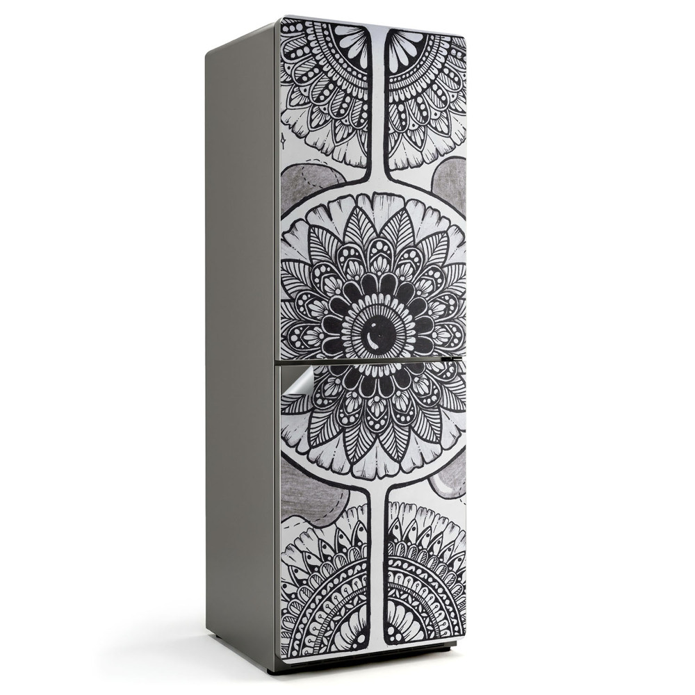 Nálepky na chladničku Květinový vzor Mandala