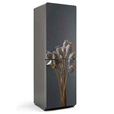 Nálepky na chladničku Kytice suchých hlav máku