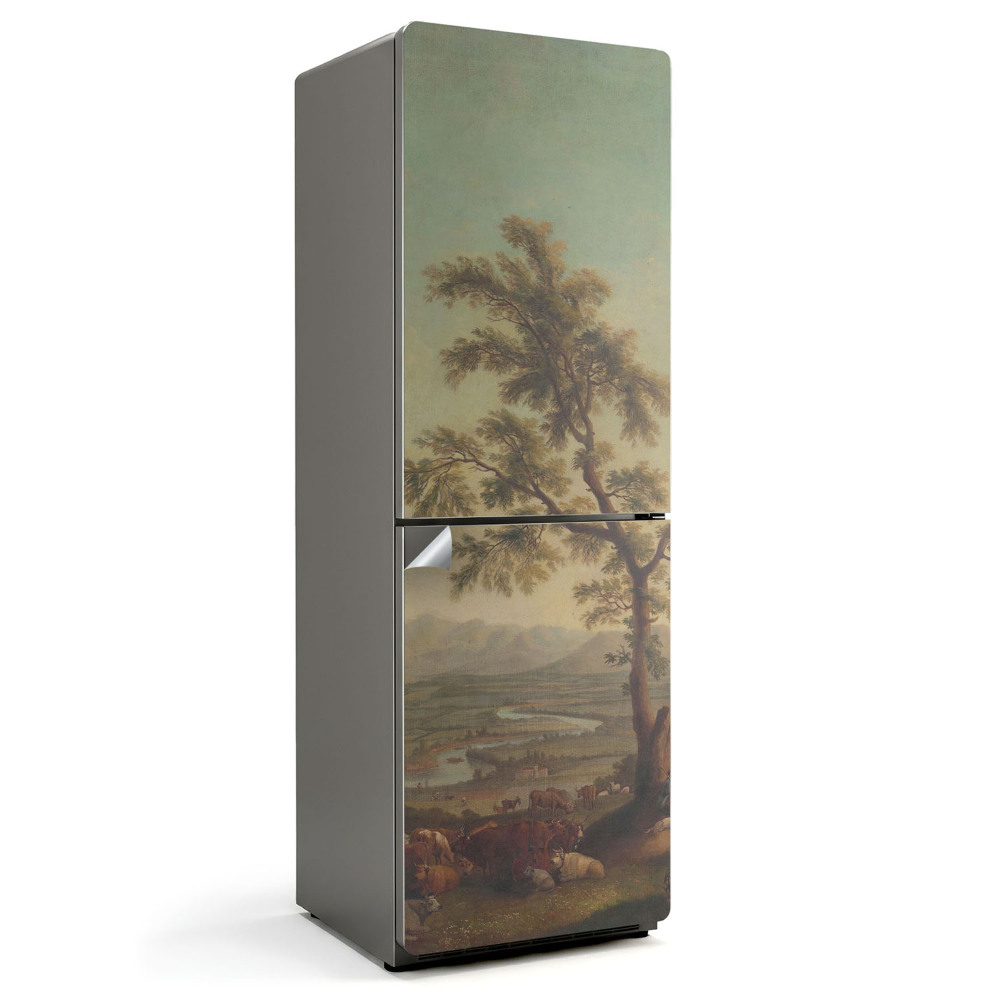 Fototapeta na chladničku Venkovská krajina se stromem