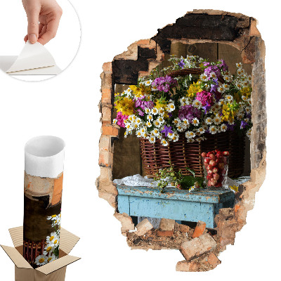 Fototapeta díra ve zdi 66x100 Rustikální kouzlo