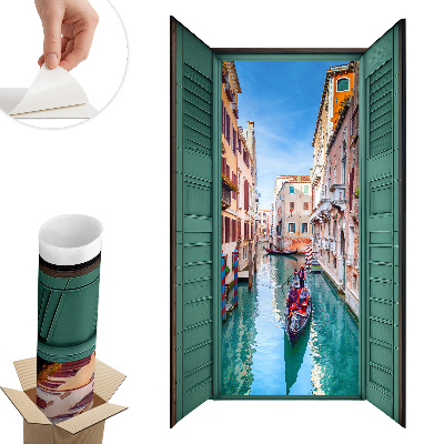 Fototapeta okno 3D 58x100 Malebný kanál