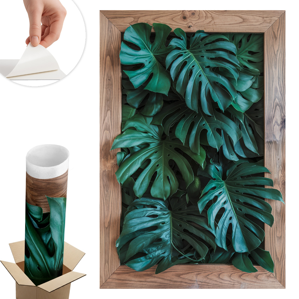 3D samolepka na zeď 67x100 Zelené složení