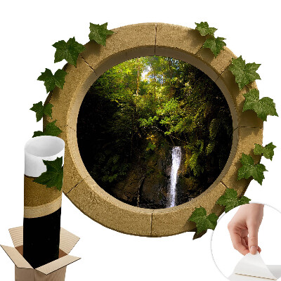 Fototapeta okno 3D 100x87 Zelená krajina