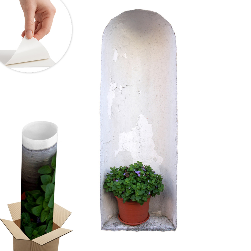 3D samolepka na zeď 36x100 Výklenek ve zdi