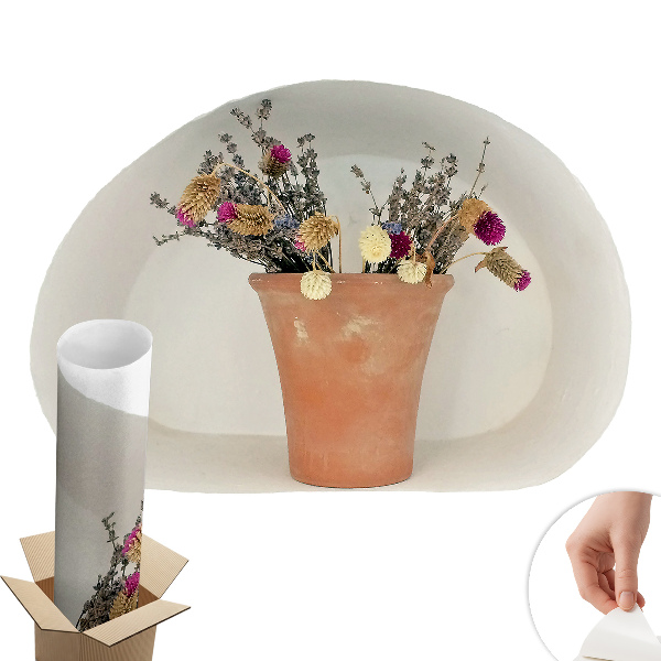 3D samolepka na zeď 100x68 Sušené květiny