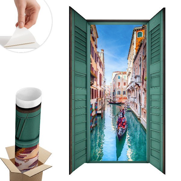 Fototapeta okno 3D 75x130 Malebný kanál