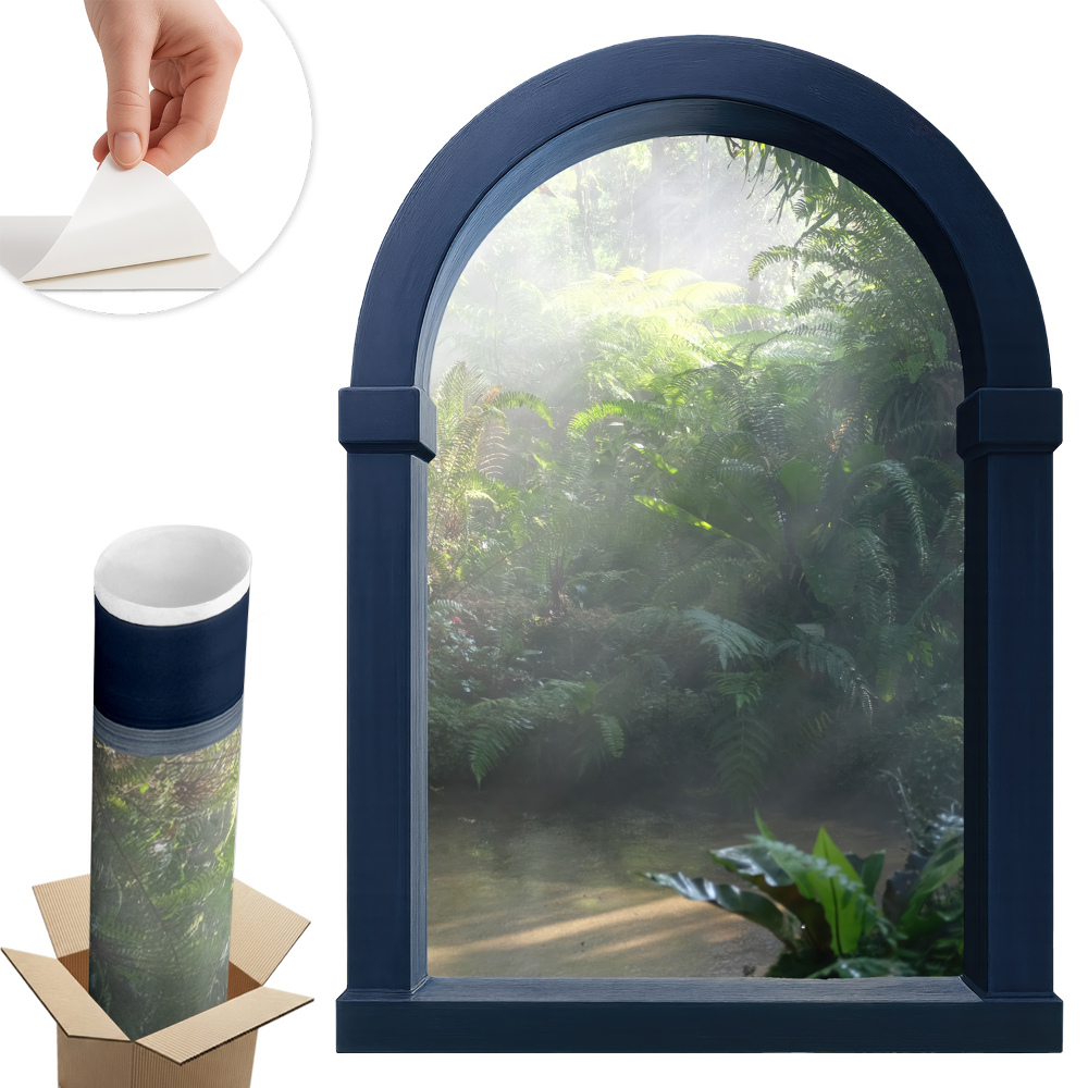 Fototapeta okno 3D 93x130 Tajemná džungle