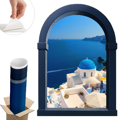 Fototapeta okno 3D 93x130 Středomořský výhled