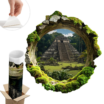 Fototapeta díra ve zdi 121x130 Tropická scenérie